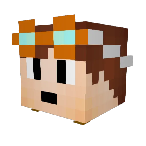 Prof_Xerion Minecraft avatar head, 3D render