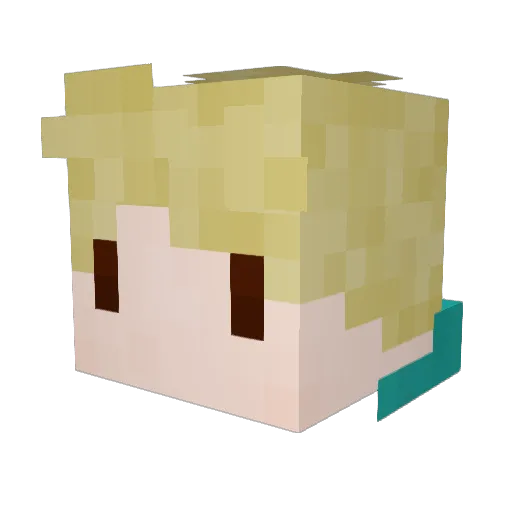 Prof_phil Minecraft avatar head, 3D render