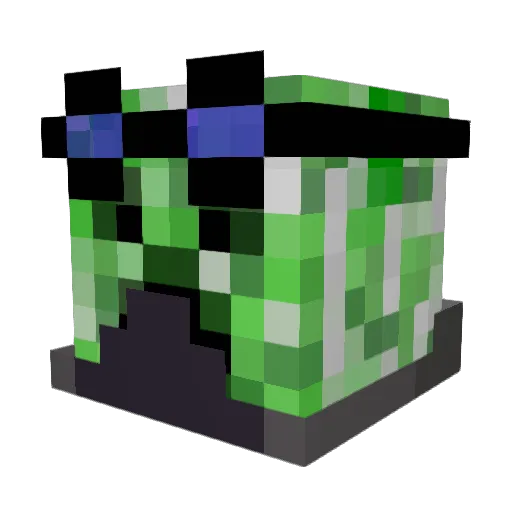 Profcreep Minecraft avatar head, 3D render