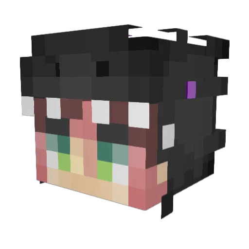 Profess1onal Minecraft avatar head, 3D render