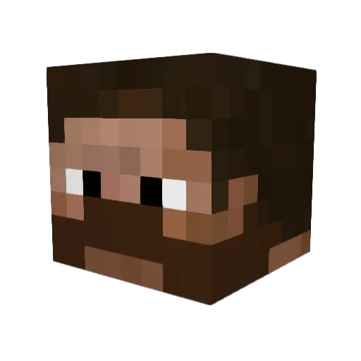 ProfessorBarba Minecraft avatar head, 3D render