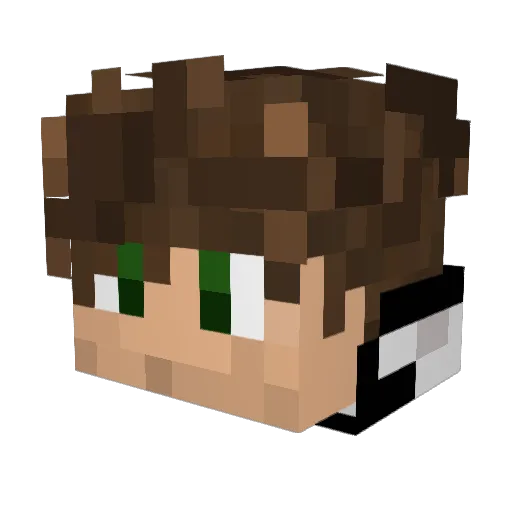 ProfessorDickens Minecraft avatar head, 3D render