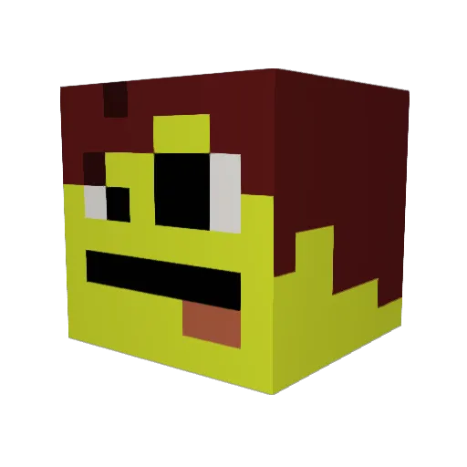 ProfessorDry Minecraft avatar head, 3D render