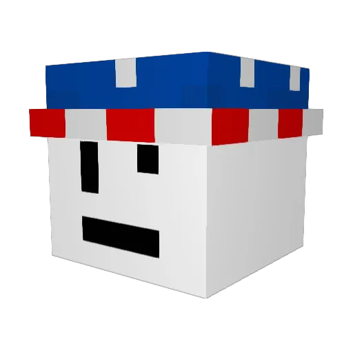 ProfessorGadget Minecraft avatar head, 3D render