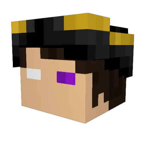 ProfessorLexicon Minecraft avatar head, 3D render
