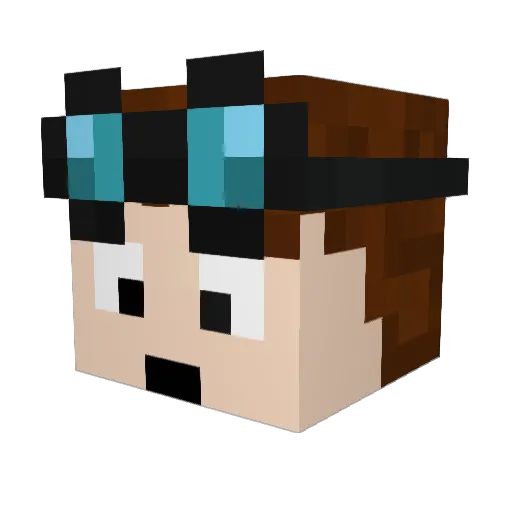 ProfessorOli Minecraft avatar head, 3D render