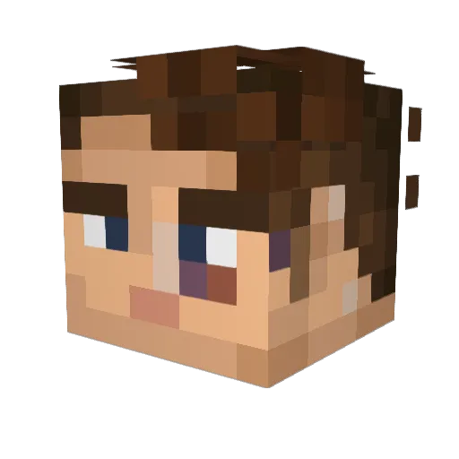 ProfessorX__ Minecraft avatar head, 3D render
