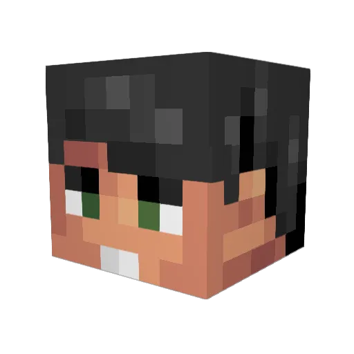 Professor_Andy Minecraft avatar head, 3D render