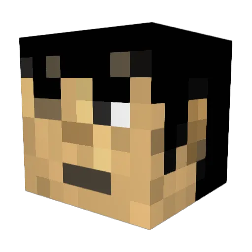 Professor_Maeda Minecraft avatar head, 3D render