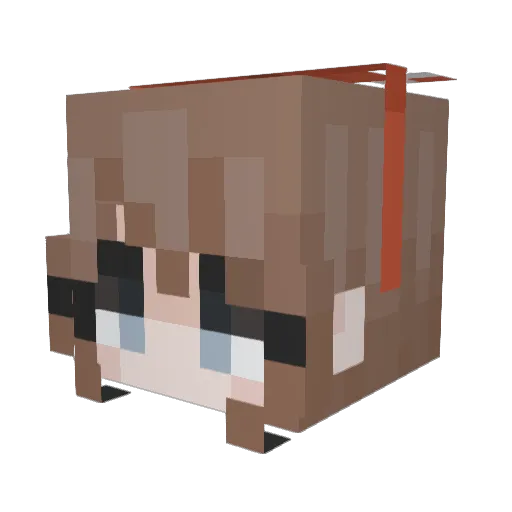 Professor_Mango_ Minecraft avatar head, 3D render