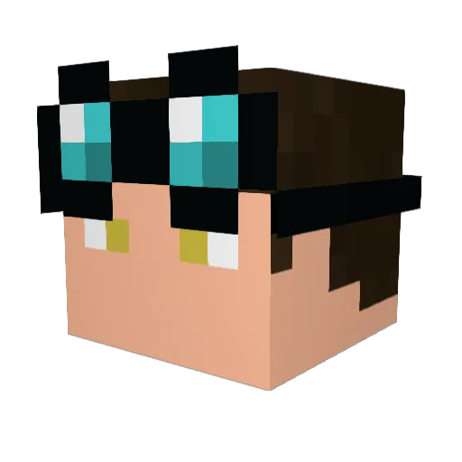 Professor_Plague Minecraft avatar head, 3D render