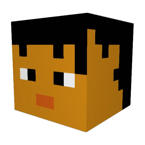 Professorhill Minecraft avatar head, 3D render