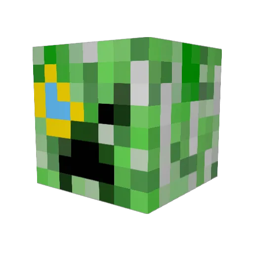 Profidax Minecraft avatar head, 3D render