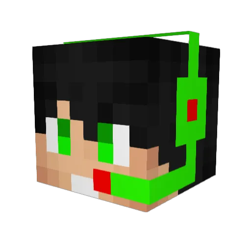 Profisor_Gamer Minecraft avatar head, 3D render