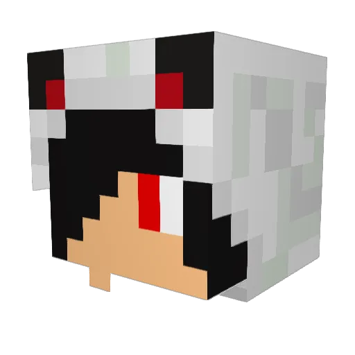 Profjc Minecraft avatar head, 3D render