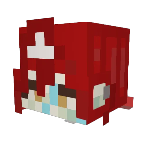 Profjer Minecraft avatar head, 3D render