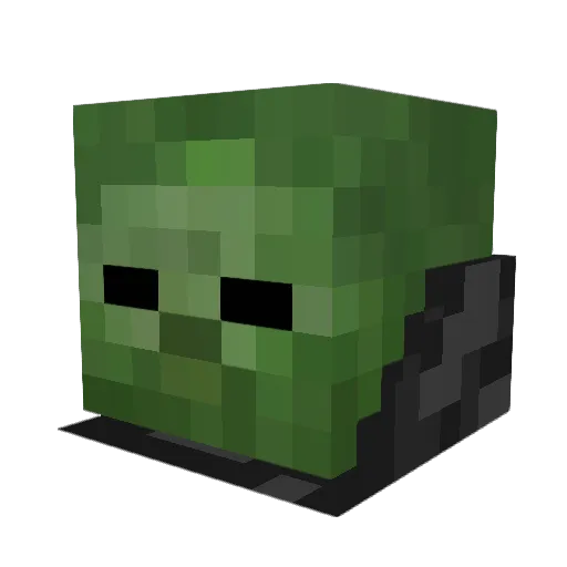 Profucious Minecraft avatar head, 3D render