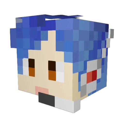 Profunsss Minecraft avatar head, 3D render