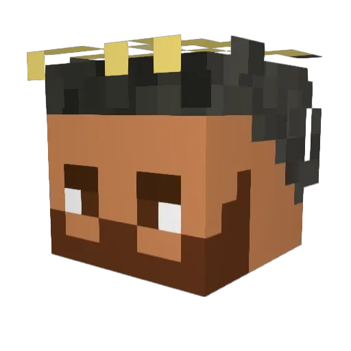 ProgZzZ Minecraft avatar head, 3D render