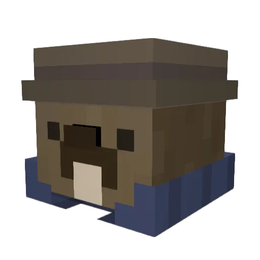 Progakkk Minecraft avatar head, 3D render