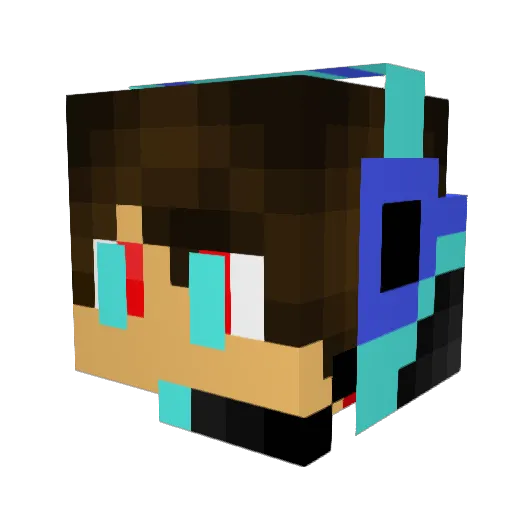 Progame04 Minecraft avatar head, 3D render