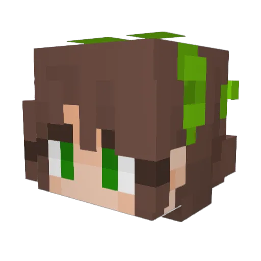 Progrer Minecraft avatar head, 3D render