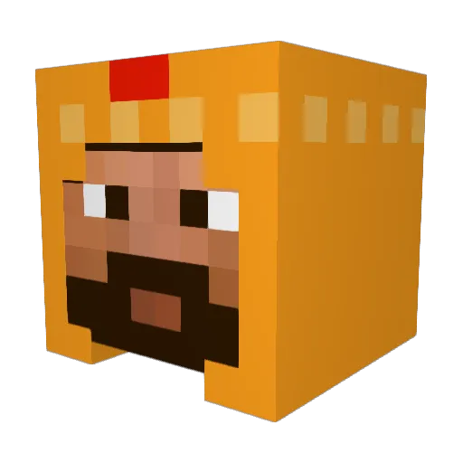Progressings Minecraft avatar head, 3D render
