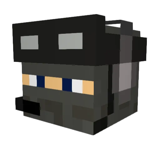 Proj3ct Minecraft avatar head, 3D render