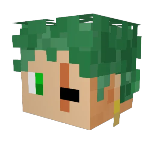 Proj3ctX Minecraft avatar head, 3D render