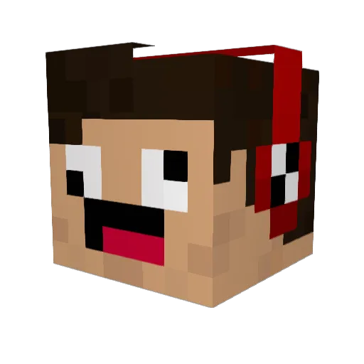 ProjecZen Minecraft avatar head, 3D render
