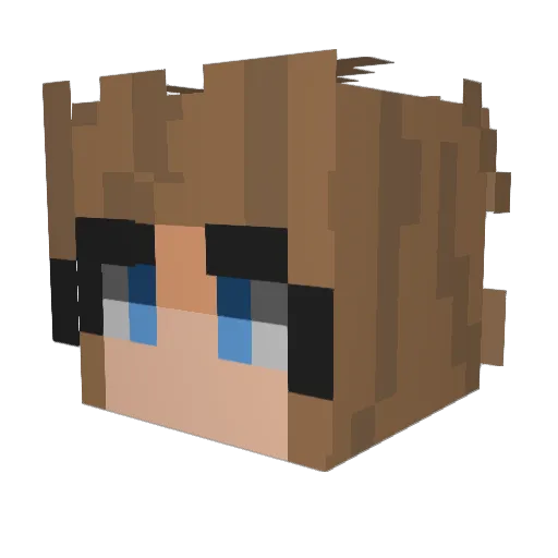 ProjectA15 Minecraft avatar head, 3D render