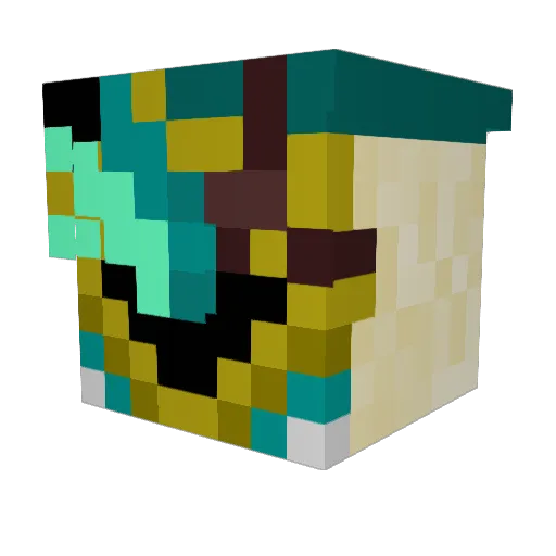 ProjectBlueJay Minecraft avatar head, 3D render