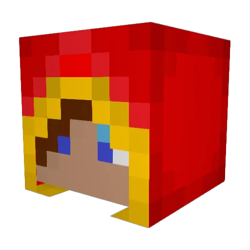 ProjectEpsilon Minecraft avatar head, 3D render