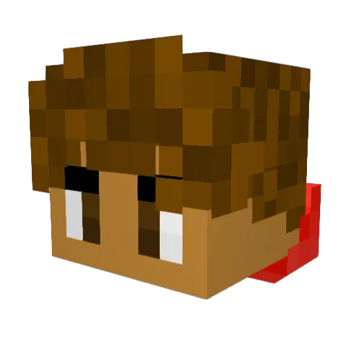 ProjectSlimm Minecraft avatar head, 3D render