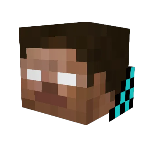 ProjectWolfy Minecraft avatar head, 3D render