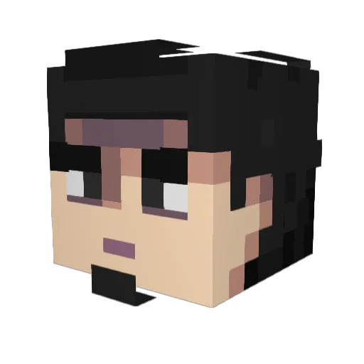 Project_32x Minecraft avatar head, 3D render