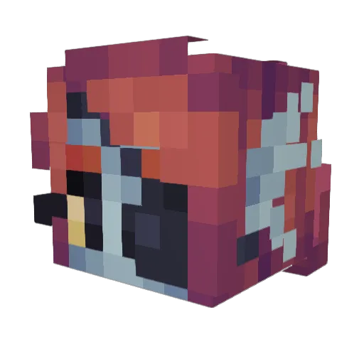 Project_Hatty Minecraft avatar head, 3D render