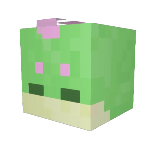 Project_Hozion Minecraft avatar head, 3D render