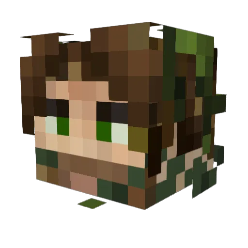Project_M Minecraft avatar head, 3D render