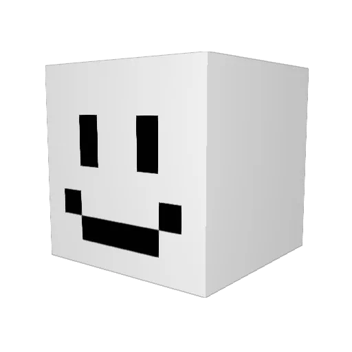 Project_X16 Minecraft avatar head, 3D render