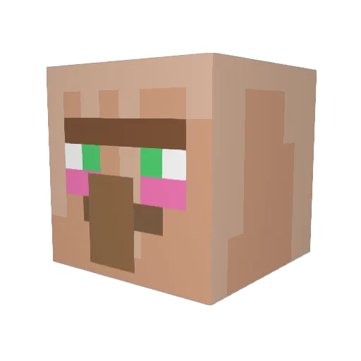 Project_XLCR Minecraft avatar head, 3D render