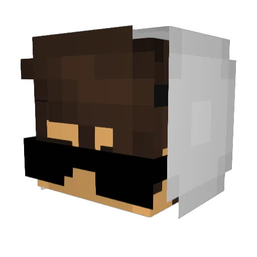 Projetinho Minecraft avatar head, 3D render