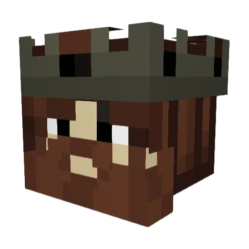 Prokemon_ Minecraft avatar head, 3D render