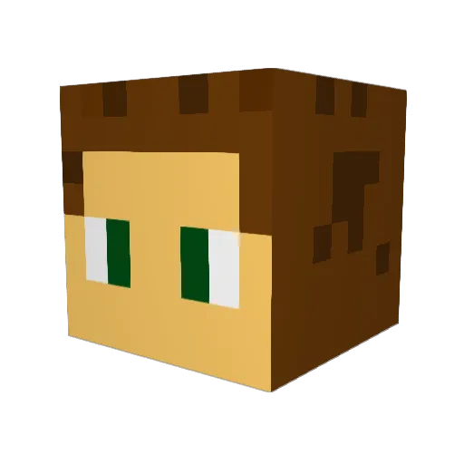 Proking21 Minecraft avatar head, 3D render