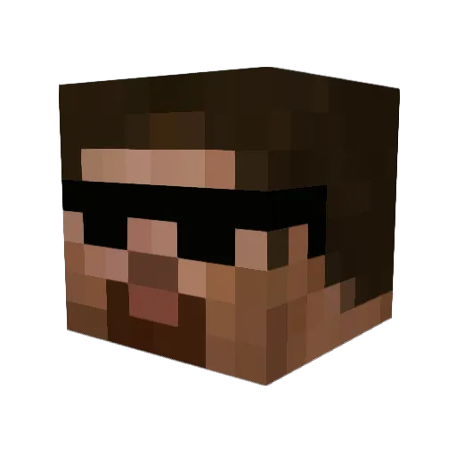 Proks Minecraft avatar head, 3D render