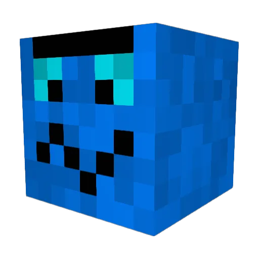 Proksu Minecraft avatar head, 3D render