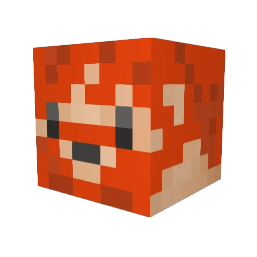 Prol Minecraft avatar head, 3D render