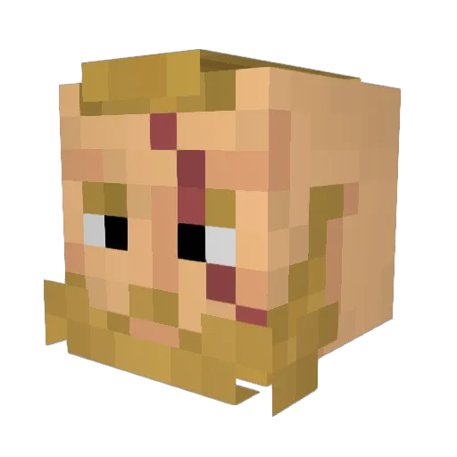 Prolaps Minecraft avatar head, 3D render