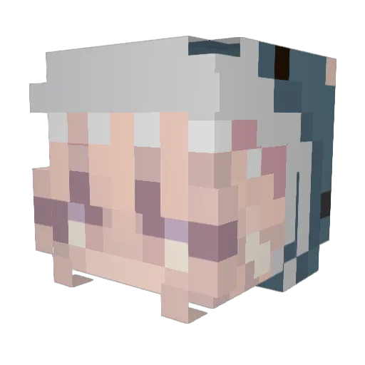 ProlongedNull Minecraft avatar head, 3D render
