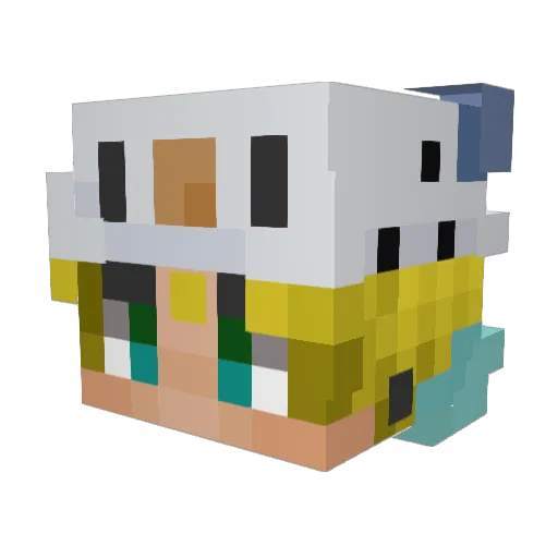 Promaja_Nitschy Minecraft avatar head, 3D render